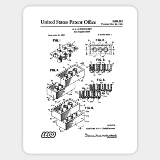 Lego Brick Patent Black Sticker